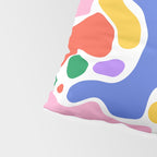 Colorful rainbow organic shape art pattern Pillow Sham Gallery Image 4