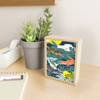 Three Crocodiles_Wildlife Jungle Animals Forest_Whimsical Scary Quirky Crocs_Eclectic Tropical Mini Art Print Gallery Image 2