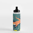 Three Crocodiles_Wildlife Jungle Animals Forest_Whimsical Scary Quirky Crocs_Eclectic Tropical Water Bottle Gallery Image 2