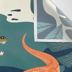 Three Crocodiles_Wildlife Jungle Animals Forest_Whimsical Scary Quirky Crocs_Eclectic Tropical Wall Tapestry Gallery Image 3