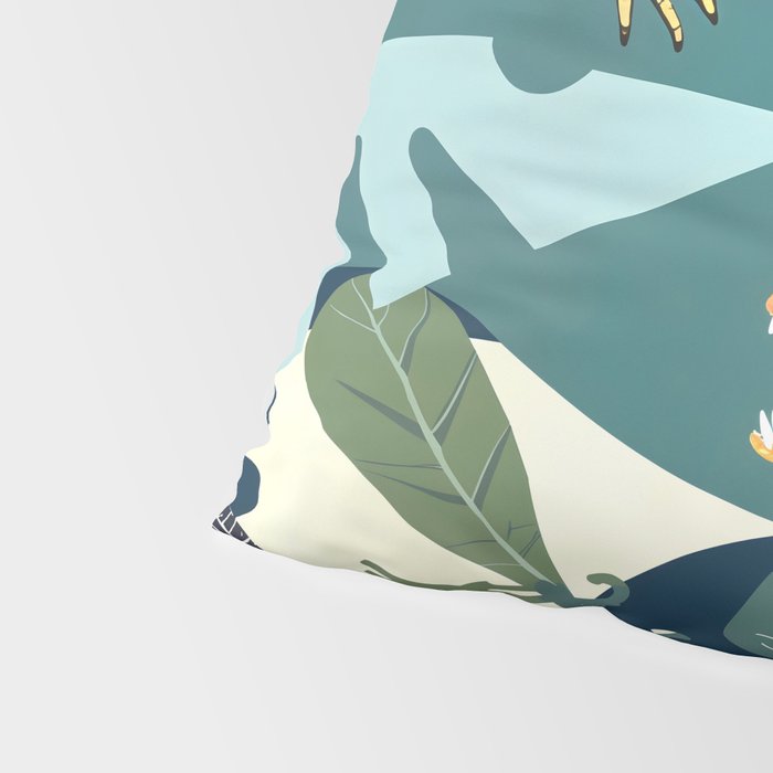 Three Crocodiles_Wildlife Jungle Animals Forest_Whimsical Scary Quirky Crocs_Eclectic Tropical Pillow Sham Gallery Image 4