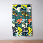 Three Crocodiles_Wildlife Jungle Animals Forest_Whimsical Scary Quirky Crocs_Eclectic Tropical Window Curtain Gallery Image 3