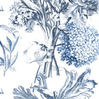Floral Toile, Blue with White Background Coffee Mug Gallery Image 2