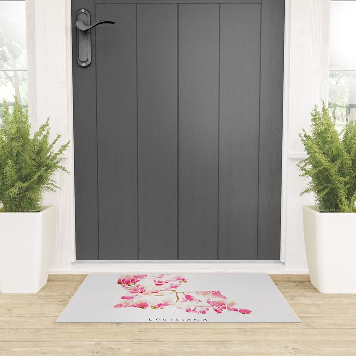 Louisiana State Flower - Magnolias Welcome Mat Gallery Image 3