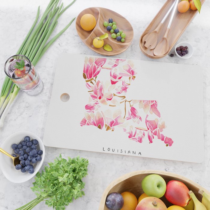 Louisiana State Flower - Magnolias Cutting Board Gallery Image 2