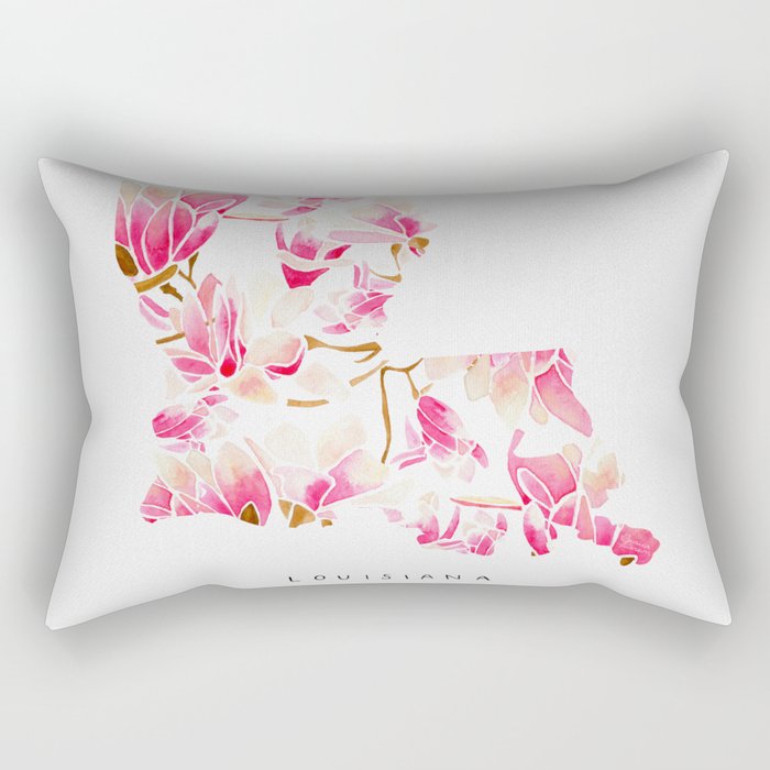 Louisiana State Flower - Magnolias Rectangular Pillow Gallery Image 2