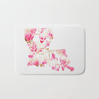 Louisiana State Flower - Magnolias Bath Mat Gallery Image 1