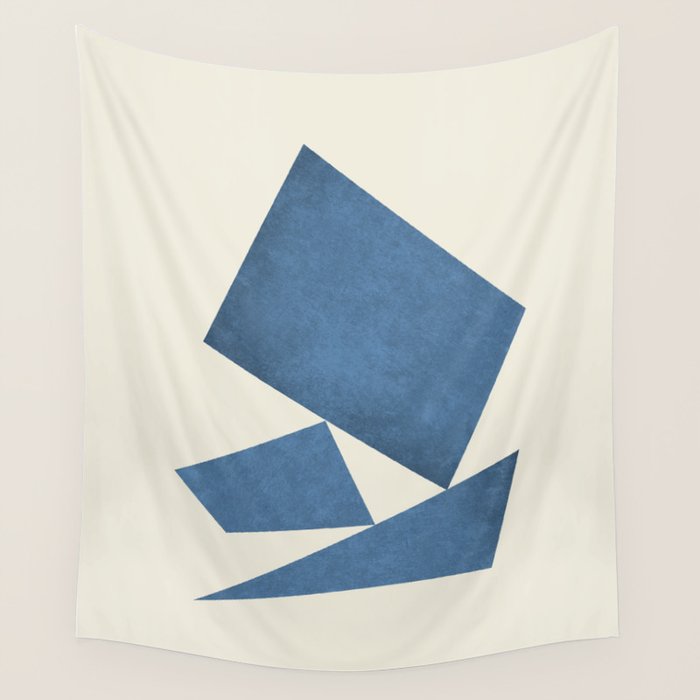 3 Forms Composition - Blue Wall Tapestry Gallery Image 1