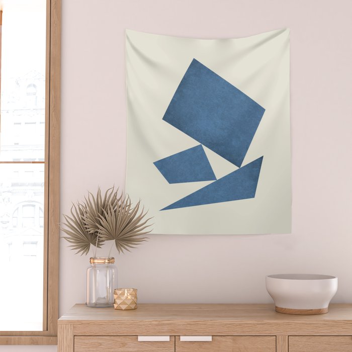 3 Forms Composition - Blue Wall Tapestry Gallery Image 2