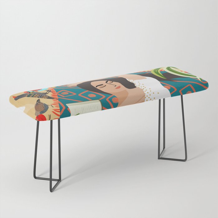 Beach. Read. Sleep. | Boho Woman Sea Beachy Travel | Summer Birds Sand Picnic Ocean Vacation Bench Gallery Image 1