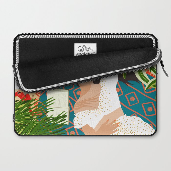 Beach. Read. Sleep. | Boho Woman Sea Beachy Travel | Summer Birds Sand Picnic Ocean Vacation Laptop Sleeve Gallery Image 2