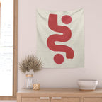 Double Red River Sun Wall Tapestry Gallery Image 2