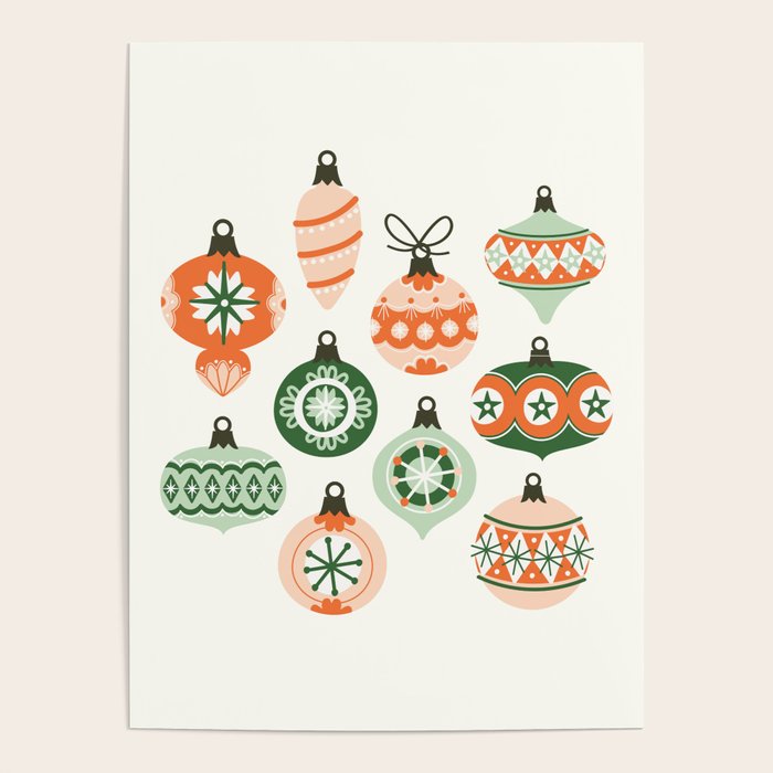 Vintage Ornaments Poster Gallery Image 1