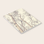 Winter Birch Trees - Scandinavian decor nature photograph Notebook Gallery Image 3