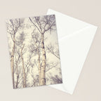 Winter Birch Trees - Scandinavian decor nature photograph Stationery Card Gallery Image 2