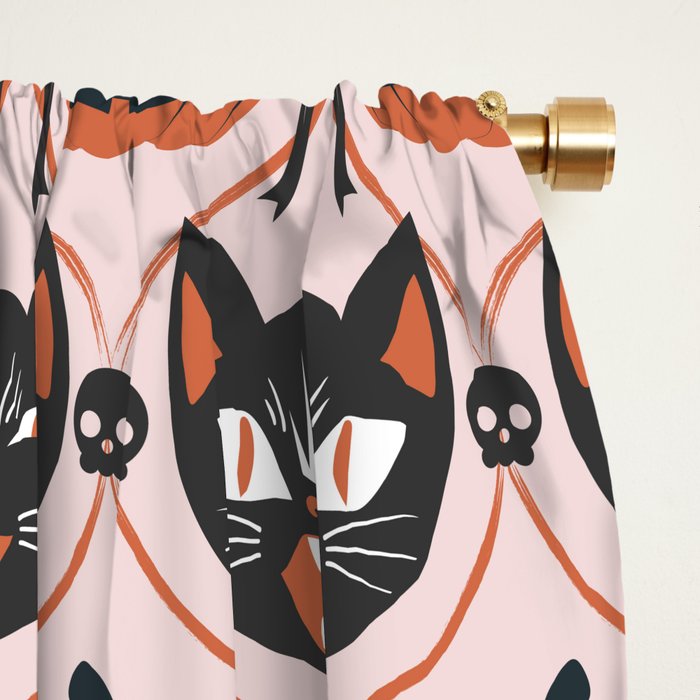 Enchanted Vintage Halloween Window Curtain Gallery Image 2