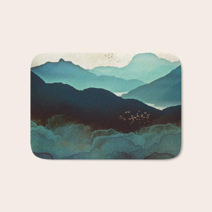 Indigo Mountains Bath Mat Gallery Image 1