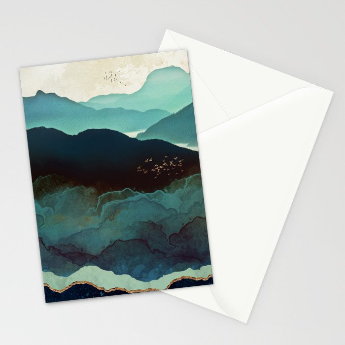 Indigo Mountains Stationery Card Gallery Image 2