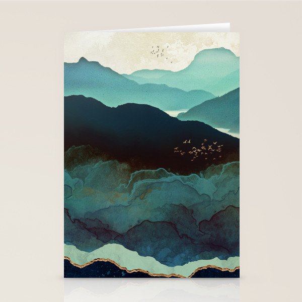 Indigo Mountains Stationery Card Gallery Image 2