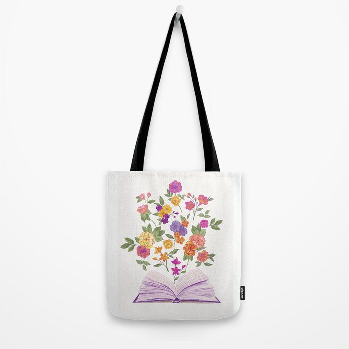 Open book blossom - Full color Tote Bag Gallery Image 2