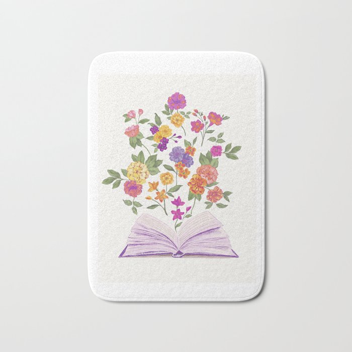 Open book blossom - Full color Bath Mat Gallery Image 1