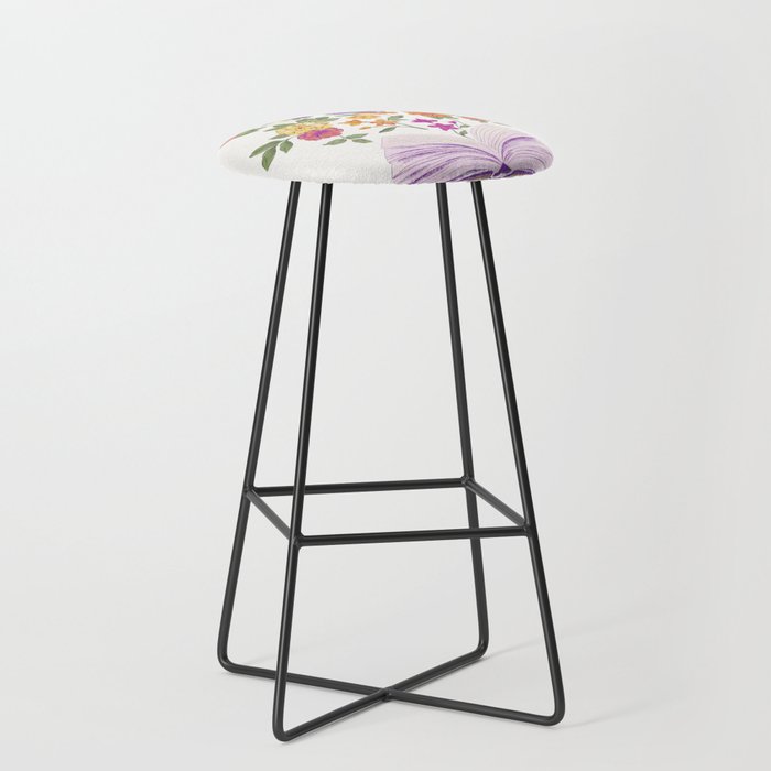 Open book blossom - Full color Stool Gallery Image 1