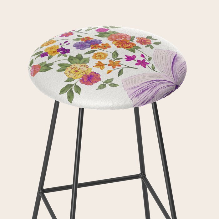 Open book blossom - Full color Stool Gallery Image 2
