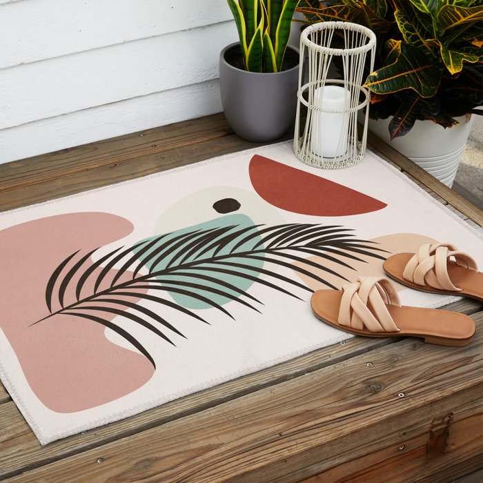 Leaf Design 02 Outdoor Rug Gallery Image 2