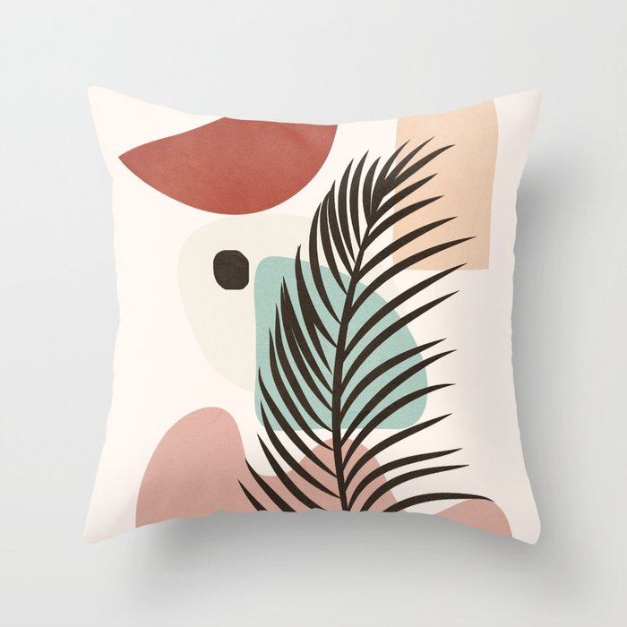 Leaf Design 02 Throw Pillow Gallery Image 1