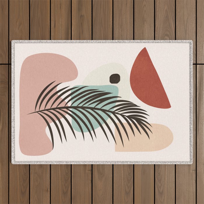 Leaf Design 02 Outdoor Rug Gallery Image 1