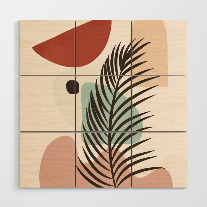 Leaf Design 02 Wood Wall Art Gallery Image 1