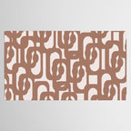 Mid Century Modern Contemporary Loop Pattern in Mocha Brown Tablecloth Gallery Image 2