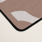 Mid Century Modern Contemporary Loop Pattern in Mocha Brown Desk Mat Gallery Image 4
