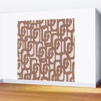 Mid Century Modern Contemporary Loop Pattern in Mocha Brown Wall Mural Gallery Image 2