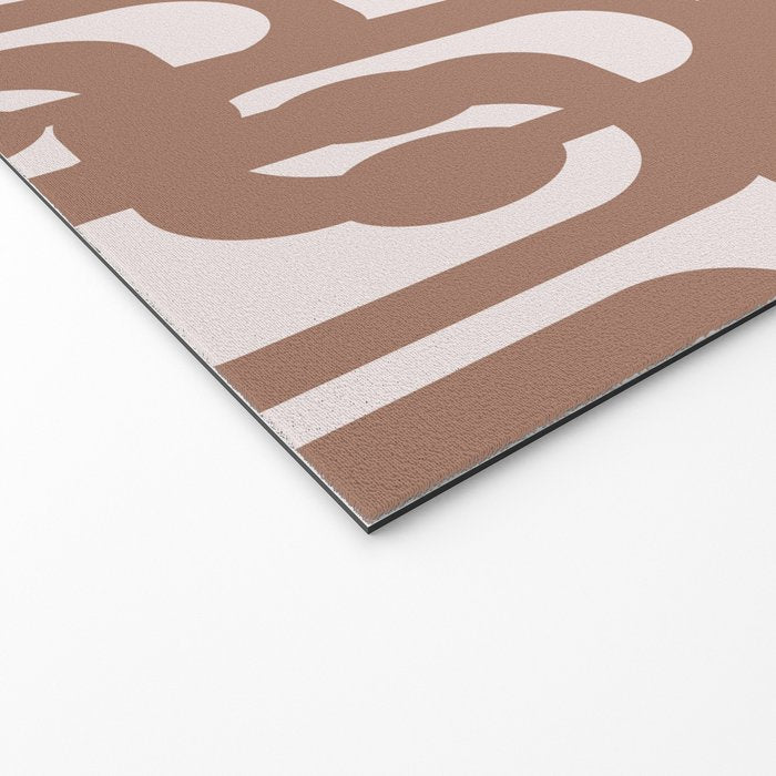 Mid Century Modern Contemporary Loop Pattern in Mocha Brown Welcome Mat Gallery Image 2