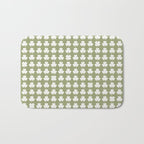 Clovers XXVIII Natural Green Botanical Pattern Bath Mat Gallery Image 1