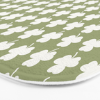 Clovers XXVIII Natural Green Botanical Pattern Bath Mat Gallery Image 3