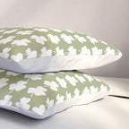 Clovers XXVIII Natural Green Botanical Pattern Pillow Sham Gallery Image 3