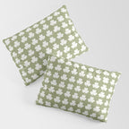 Clovers XXVIII Natural Green Botanical Pattern Pillow Sham Gallery Image 3