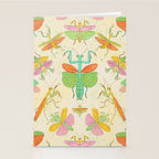 Whimsical Praying Mantis Retro Colors  Stationery Card Gallery Image 2