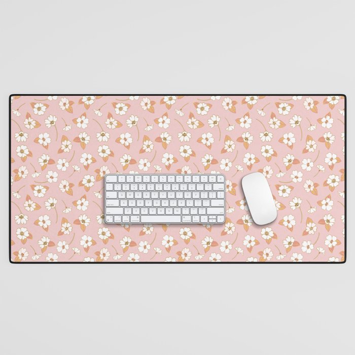 Spring Garden Dlicate Blooms - Pink Desk Mat Gallery Image 1