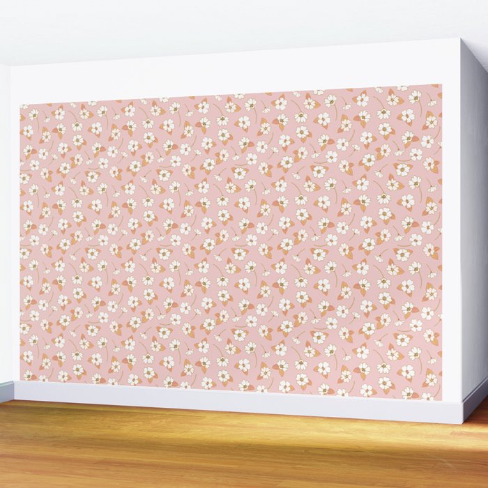 Spring Garden Dlicate Blooms - Pink Wall Mural Gallery Image 2