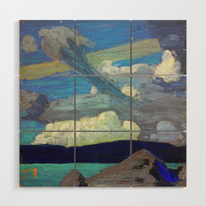 Tom Thomson Clouds ("The Zeppelins") 1915 Canadian Landscape Artist Wood Wall Art Gallery Image 1