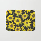 Sunflowers Acrylic on Charcoal Bath Mat Gallery Image 1