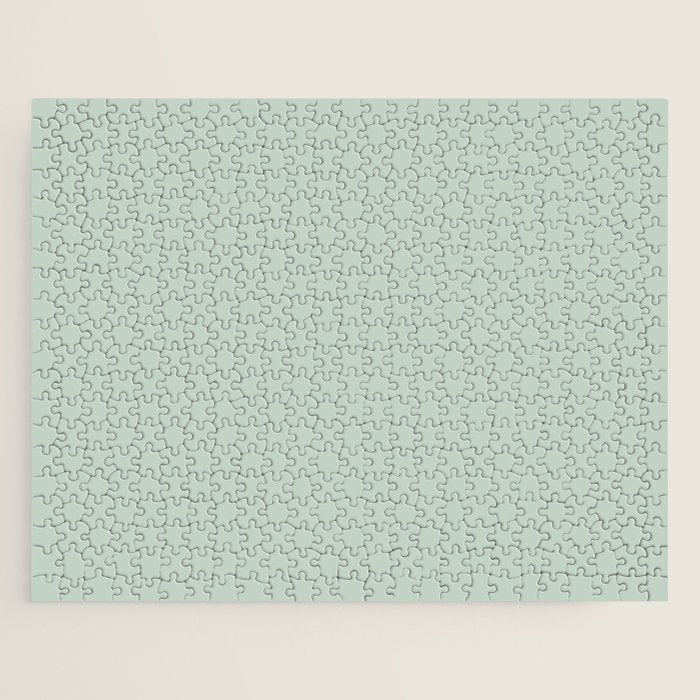 Light Sage Green Solid Jigsaw Puzzle Gallery Image 1
