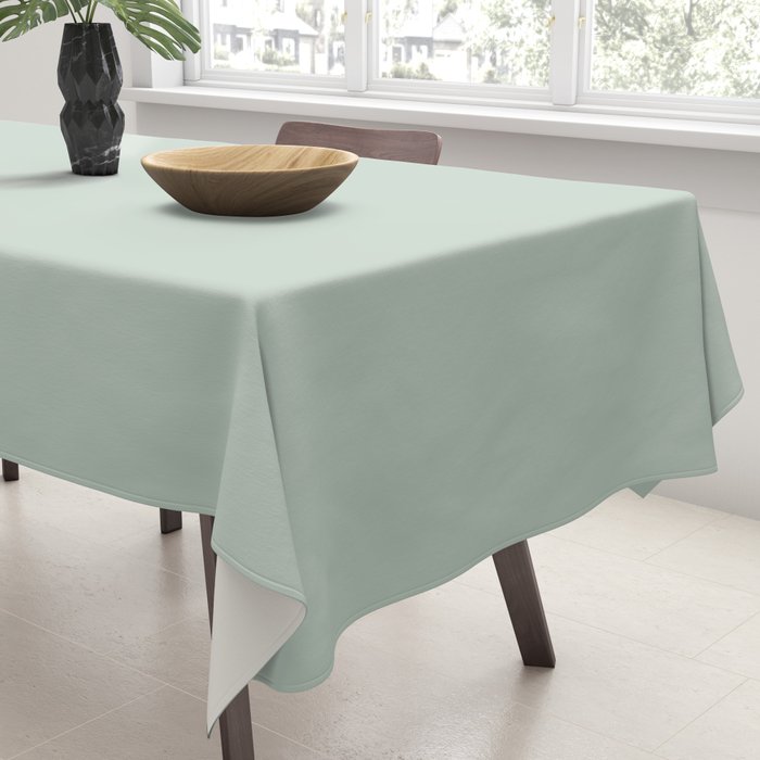 Light Sage Green Solid Tablecloth Gallery Image 3
