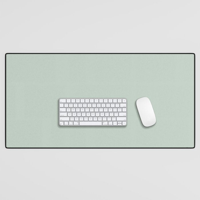 Light Sage Green Solid Desk Mat Gallery Image 1