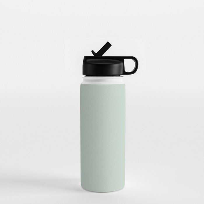 Light Sage Green Solid Water Bottle Gallery Image 1