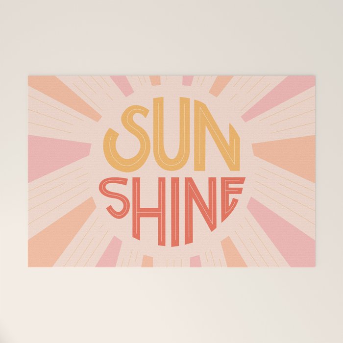 Sunshine Hand Lettering Welcome Mat Gallery Image 1