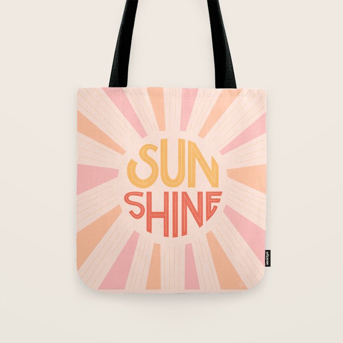 Sunshine Hand Lettering Tote Bag Gallery Image 1